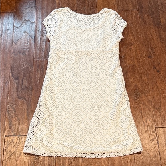 Medium Madison White Lace with Cream Colored Underlining Lace Dress - Picture 2 of 8